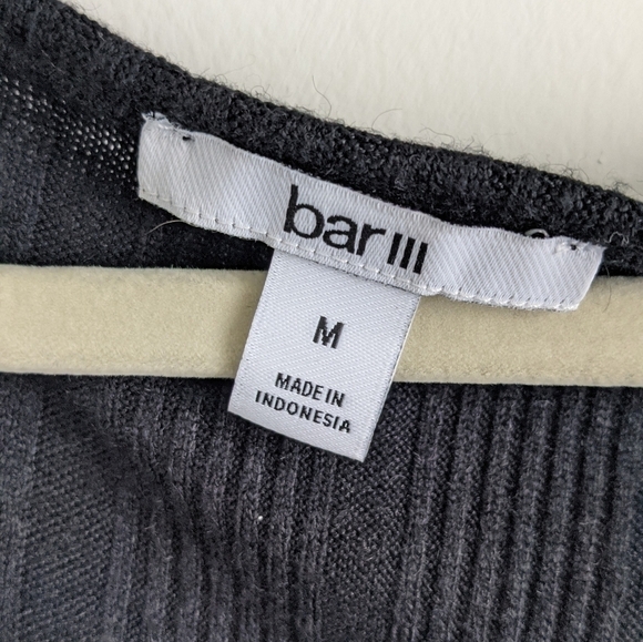 BAR III Sweater Knit Black Bodysuit - Picture 4 of 13